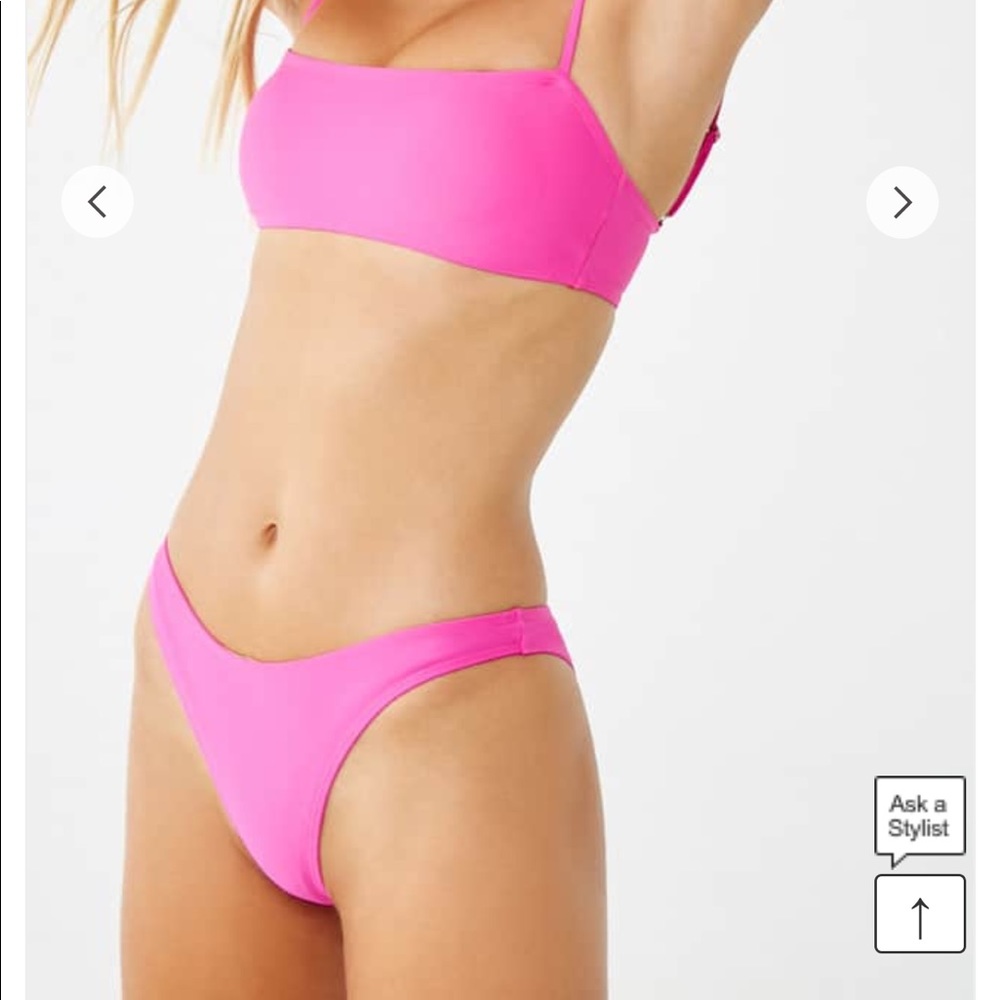 Neon pink bikini